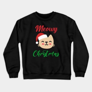 meowy xmas christmas Crewneck Sweatshirt